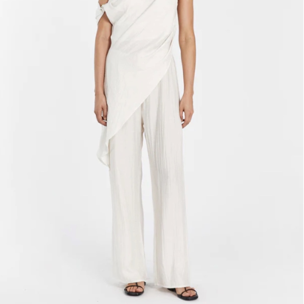 NWT DISSH JOLIE CREAM MARLE DRAWSTRING PANT (US 2)